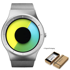 Creative Quartz Watches Men Top Luxury Brand Casual Stainless steel Mesh Band Unisex Watch Clock Male female Gentleman gift